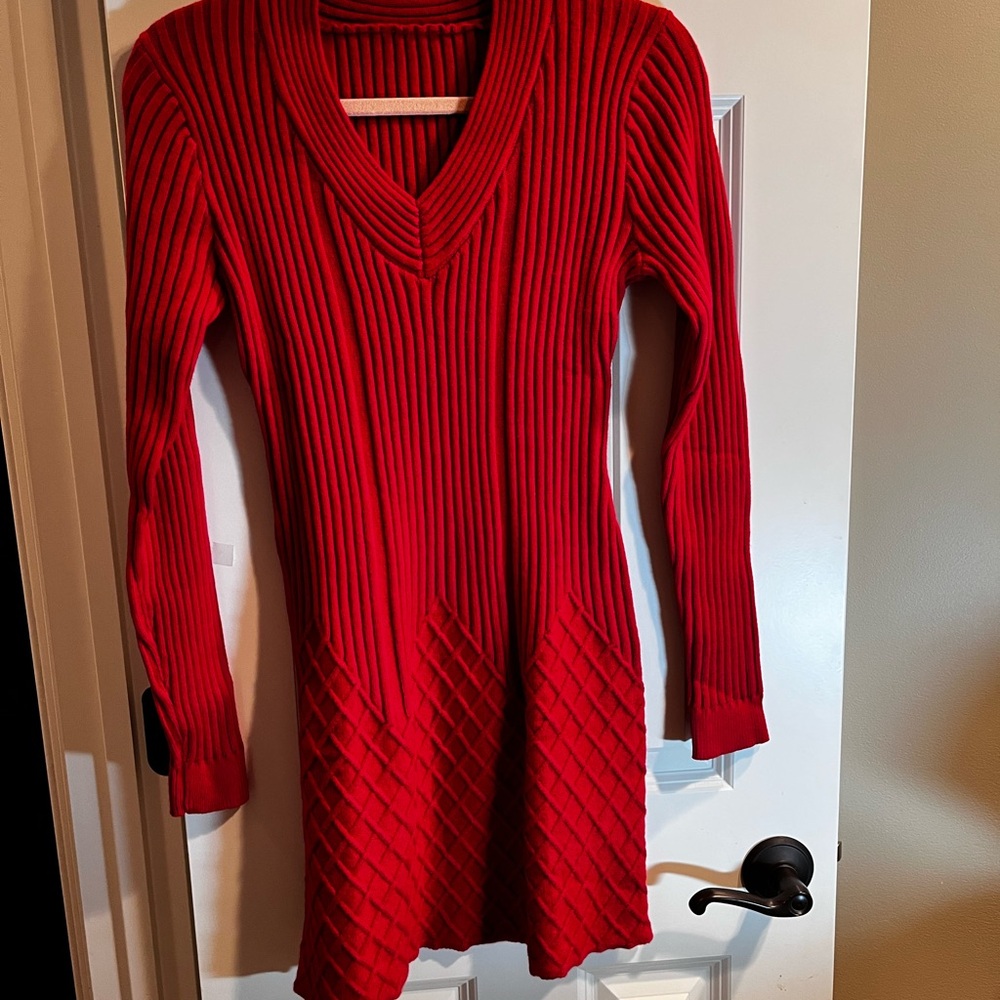 Red Knit Dress